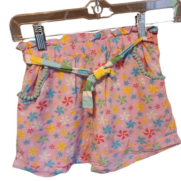Matilda Jane Pinwheel Print Shorts with Bow styled pockets - Picture 1 of 6